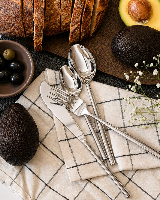 Stainless Steel Spoon with Round Handle Set of 4