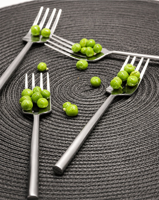 Stainless Steel Fork with Round Handle Set of 4