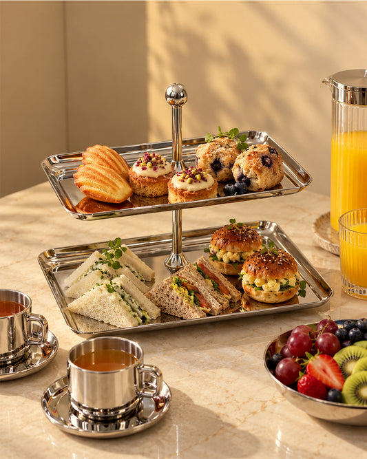 Rectangular 2-Tier Cake Plate
