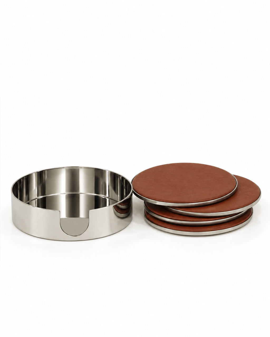 Premium Leather inset Coasters