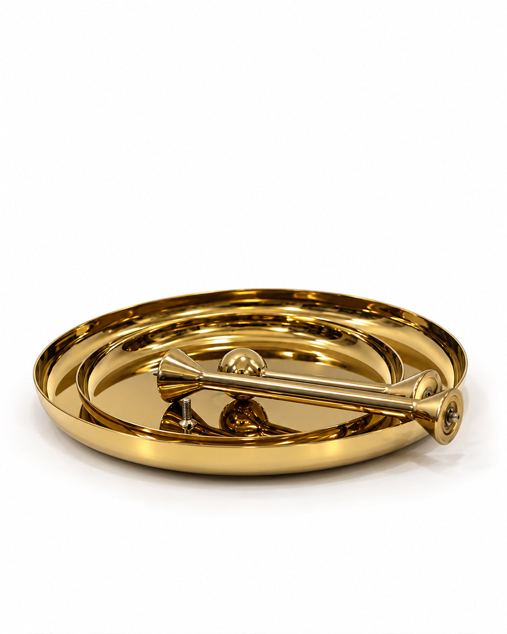 Stainless Steel Round 2-tier cake plate