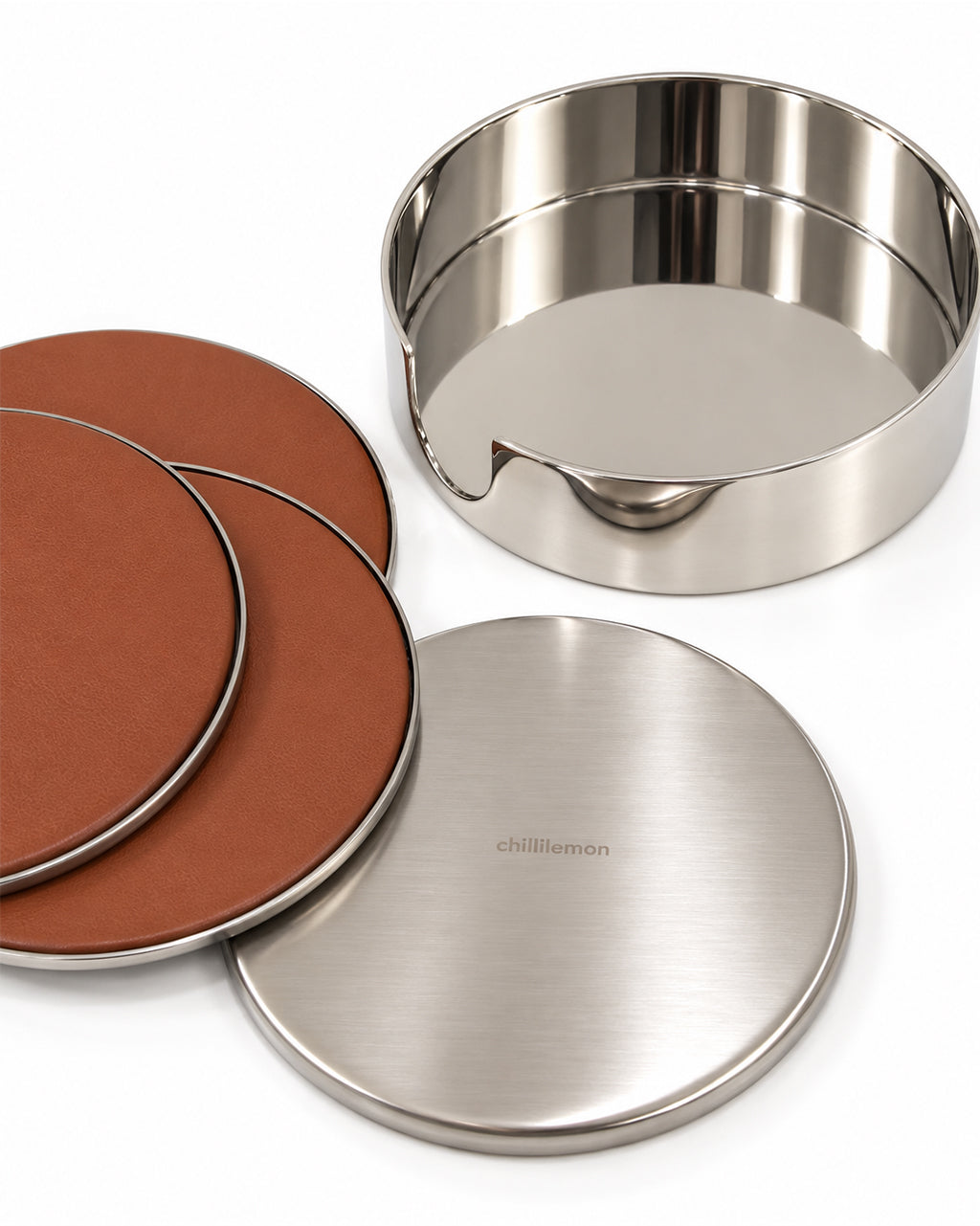 Premium Leather inset Coasters