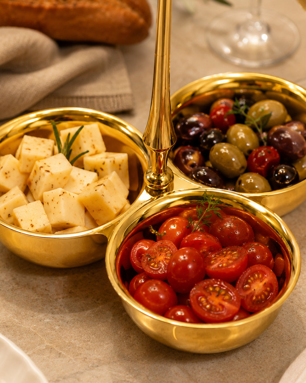 Triple Serving Bowl