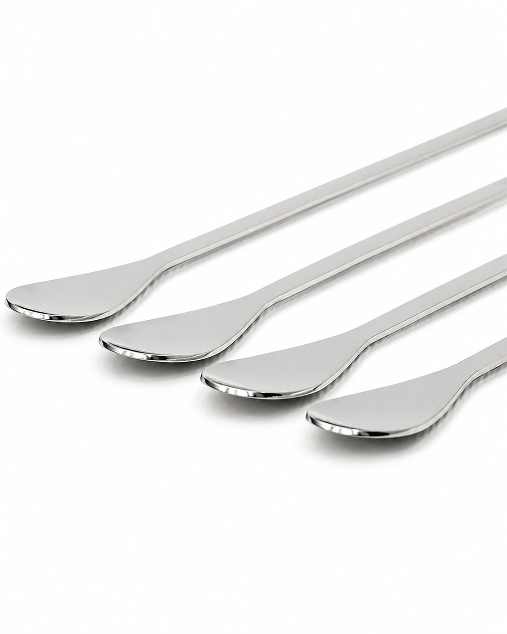 Flat Drink Stirrer With Spoon- Set of 4