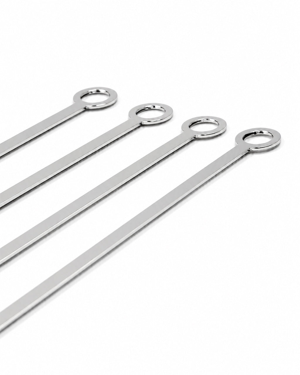 Flat Drink Stirrer With Spoon- Set of 4