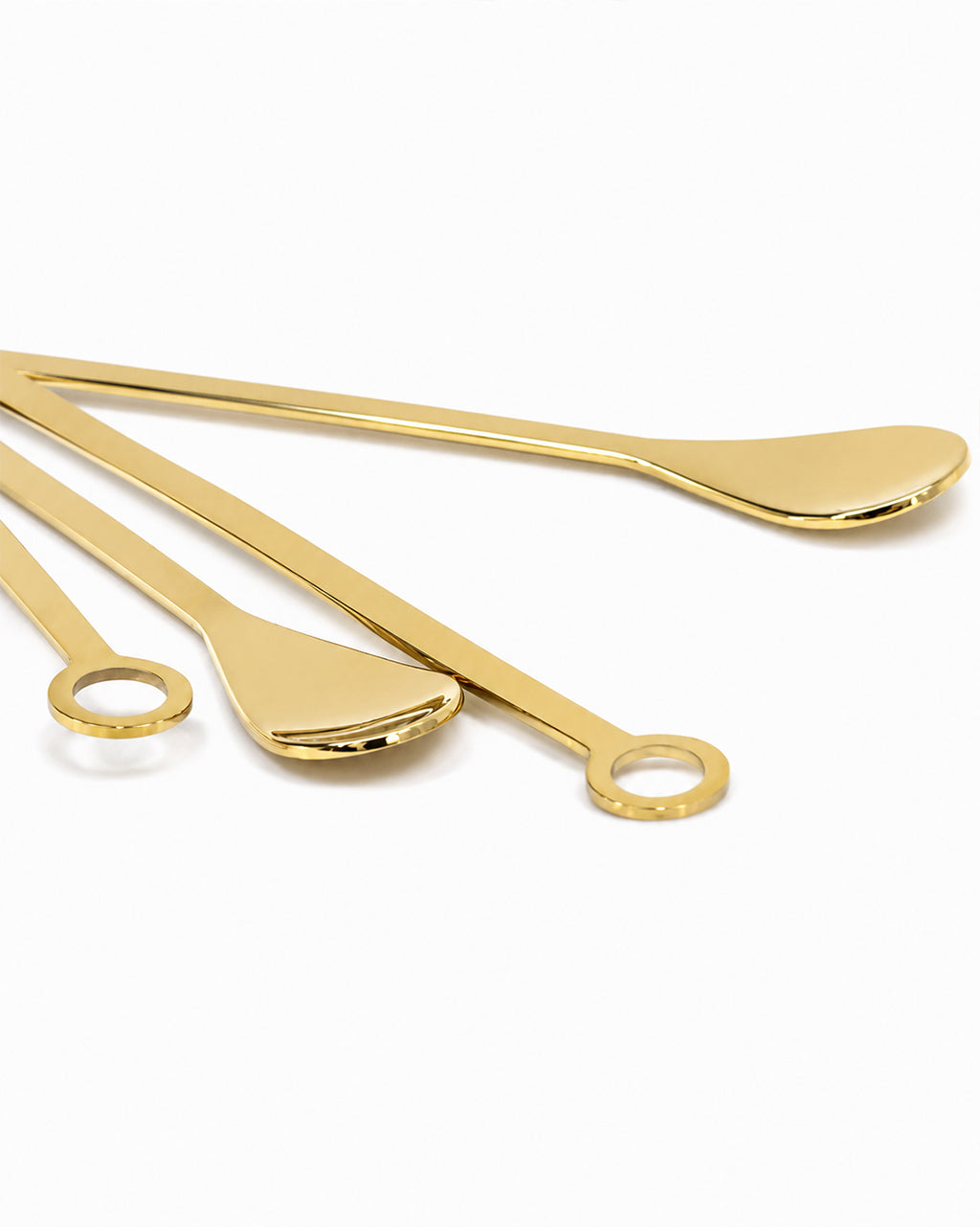 Flat Drink Stirrer With Spoon- Set of 4
