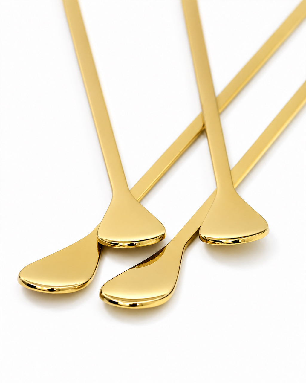 Flat Drink Stirrer With Spoon- Set of 4