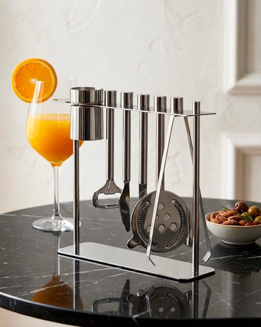Bar Tool Set with Stand