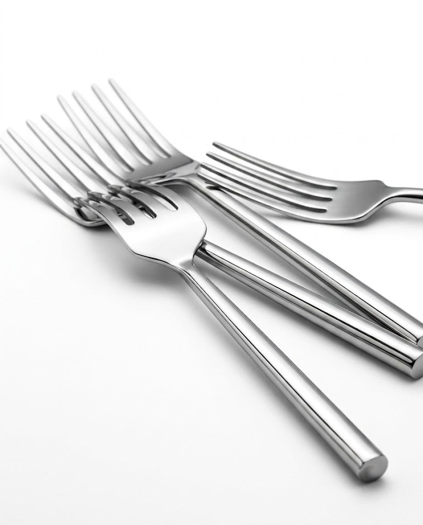 Stainless Steel Fork with Round Handle Set of 4