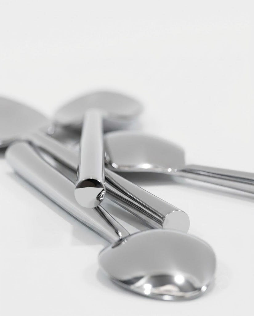 Stainless Steel Spoon with Round Handle Set of 4