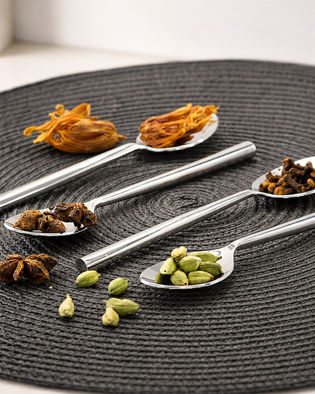 Stainless Steel Teaspoon with Round Handle Set of 4