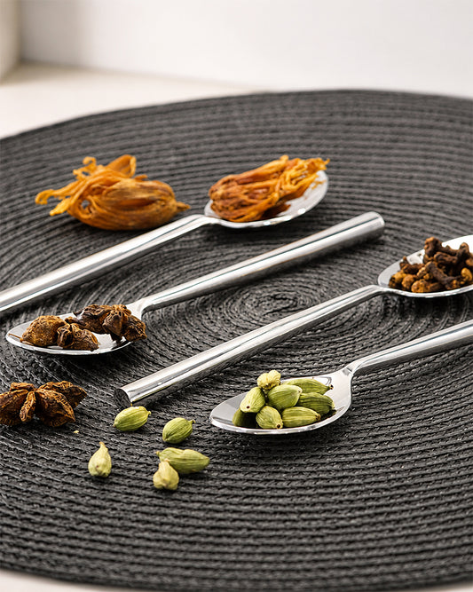 Stainless Steel Teaspoon with Round Handle Set of 4