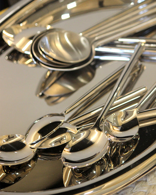 Stainless Steel Teaspoon with Round Handle Set of 4