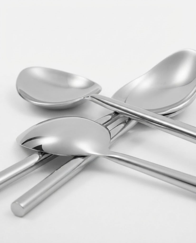 Stainless Steel Teaspoon with Round Handle Set of 4