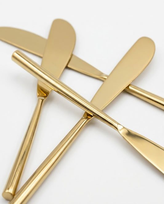 Stainless Steel Knife with Round Handle Set of 4