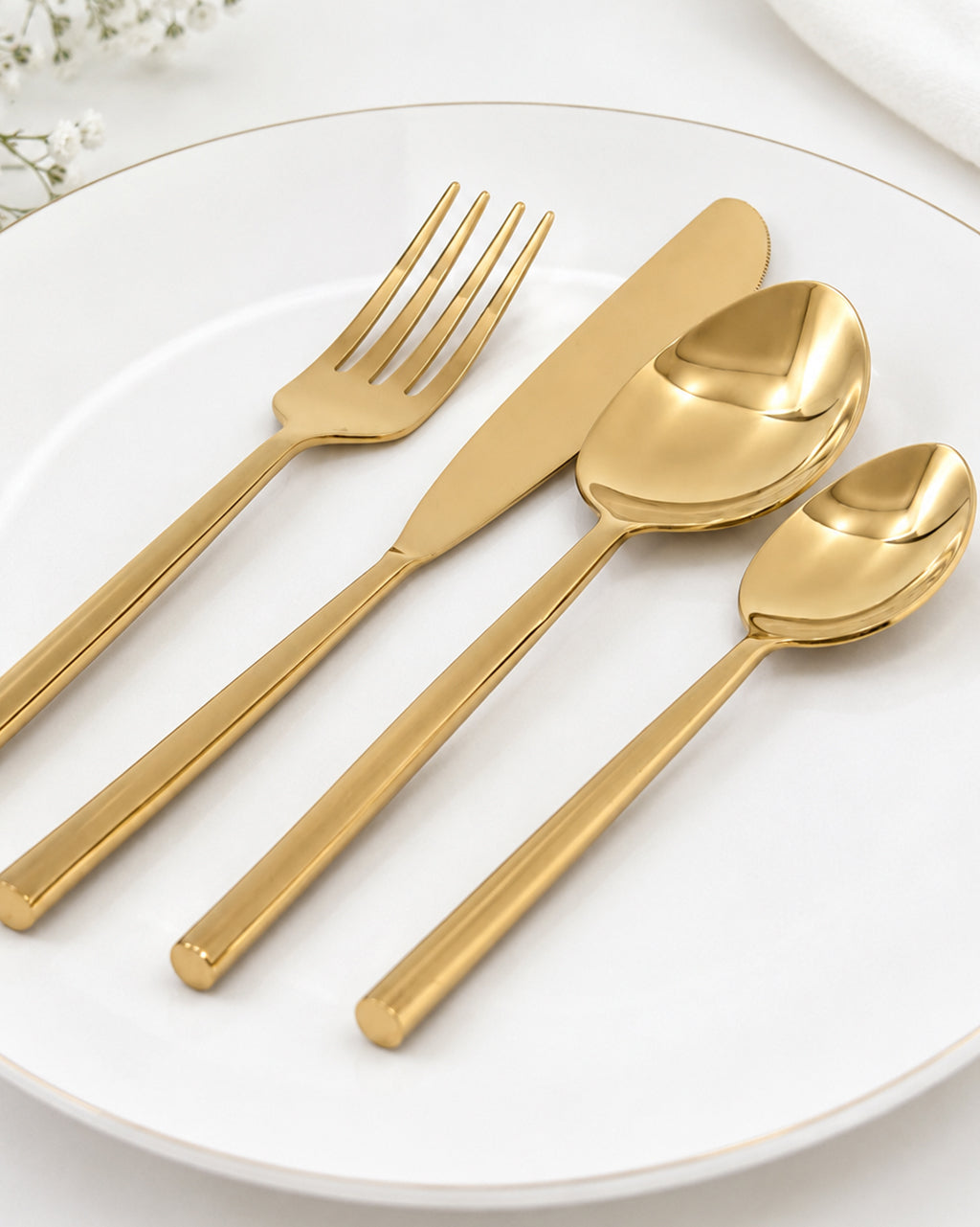 Stainless Steel Knife with Round Handle Set of 4