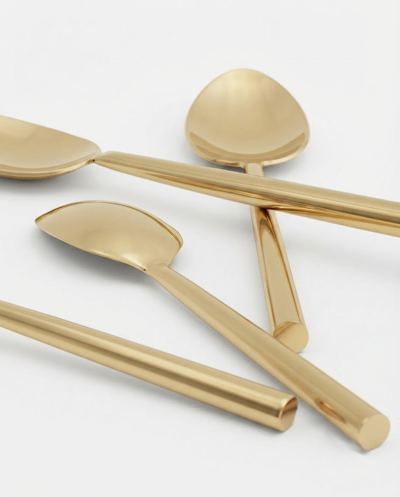 Stainless Steel Spoon with Round Handle Set of 4