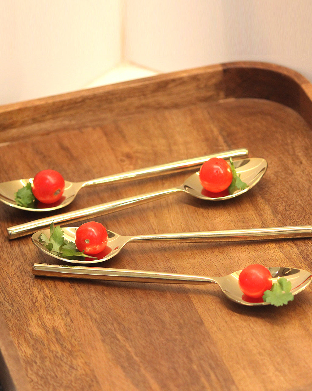 Stainless Steel Teaspoon with Round Handle Set of 4