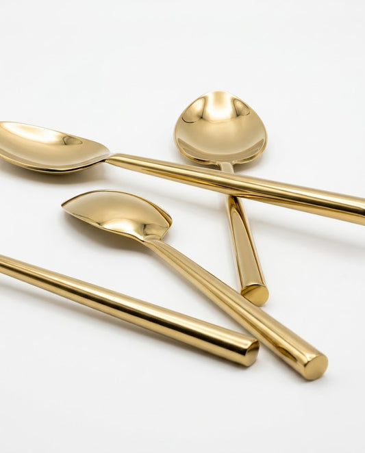 Stainless Steel Teaspoon with Round Handle Set of 4