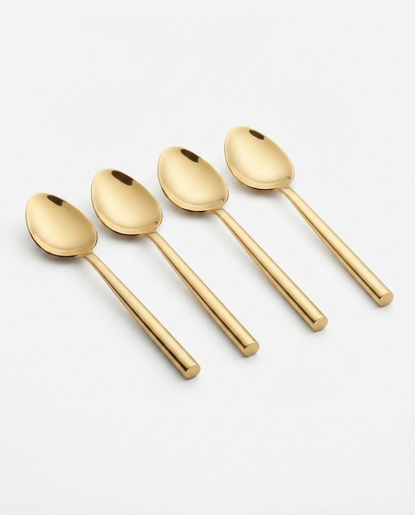 Stainless Steel Teaspoon with Round Handle Set of 4