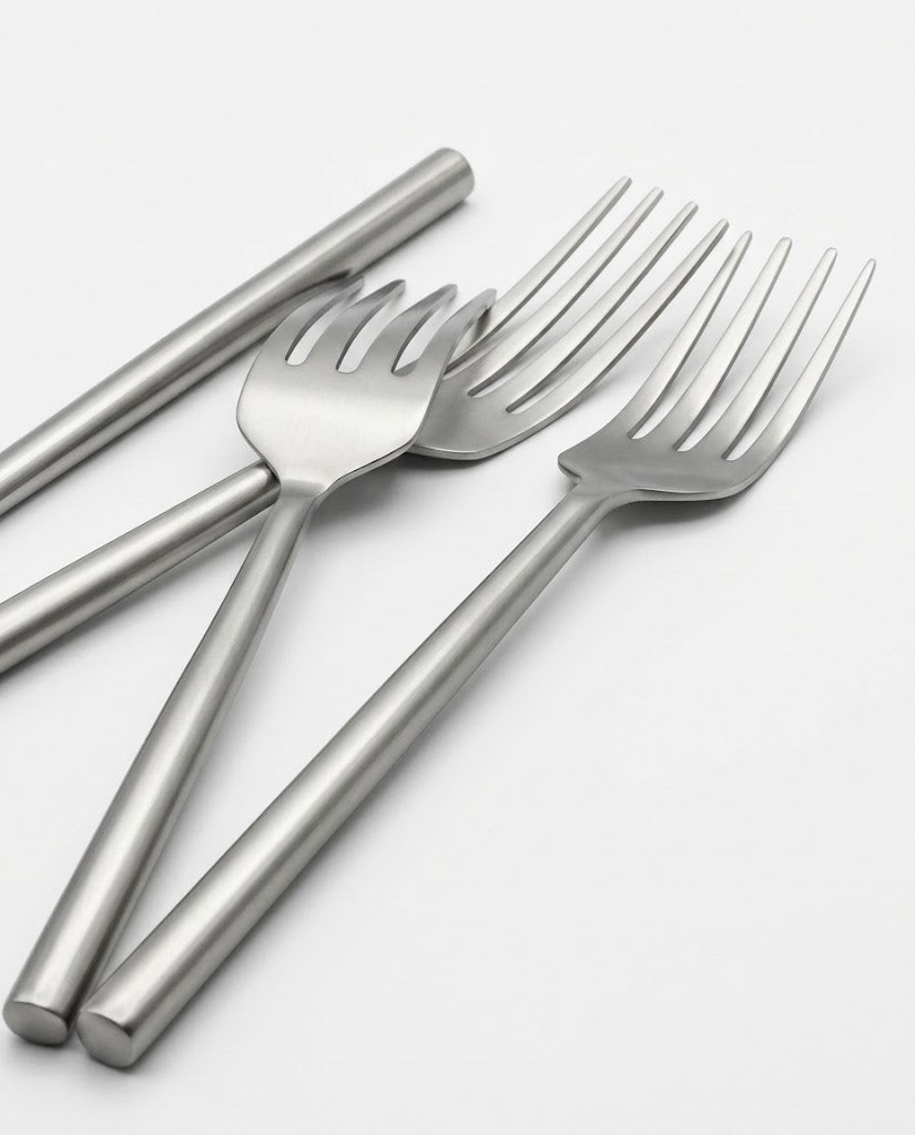 Stainless Steel Fork with Round Handle Set of 4
