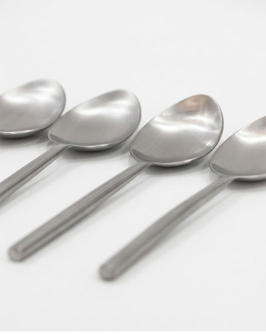 Stainless Steel Spoon with Round Handle Set of 4