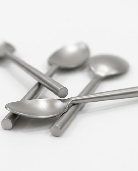 Stainless Steel Teaspoon with Round Handle Set of 4