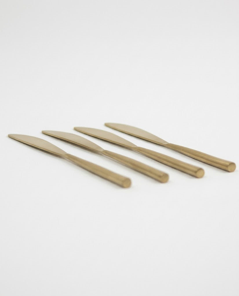 Stainless Steel Knife with Round Handle Set of 4