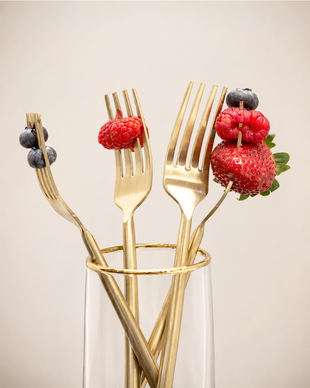 Stainless Steel Fork with Round Handle Set of 4