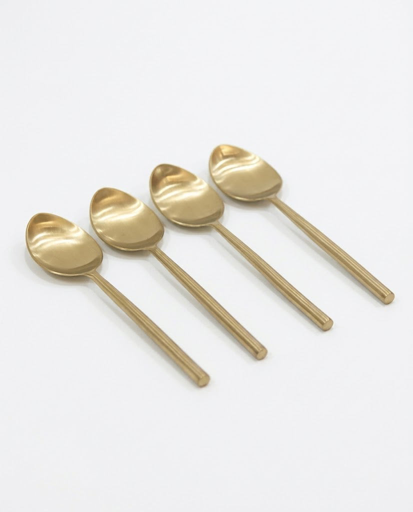 Stainless Steel Spoon with Round Handle Set of 4