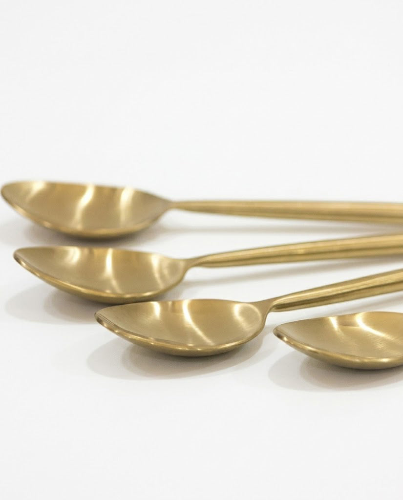 Stainless Steel Spoon with Round Handle Set of 4