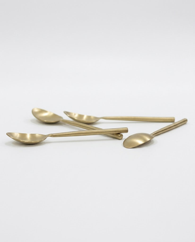 Stainless Steel Spoon with Round Handle Set of 4