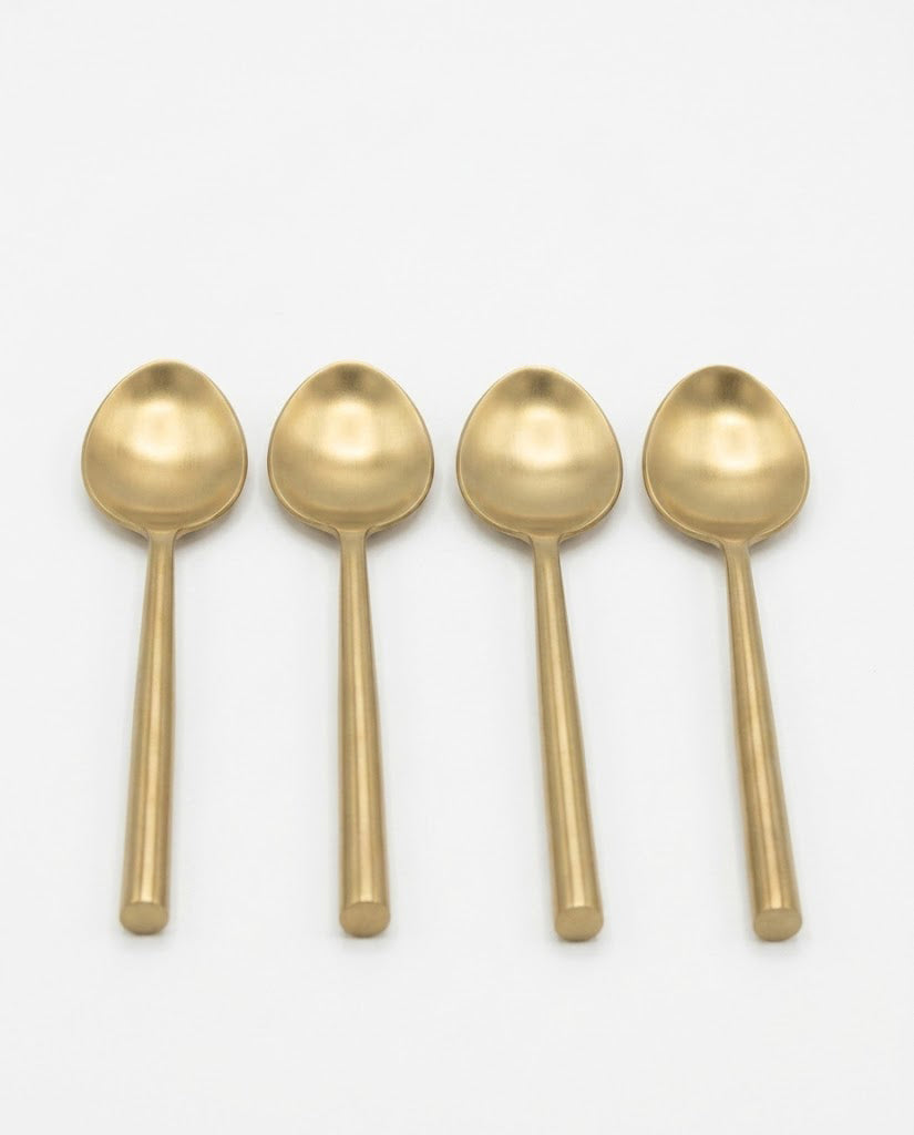 Stainless Steel Teaspoon with Round Handle Set of 4