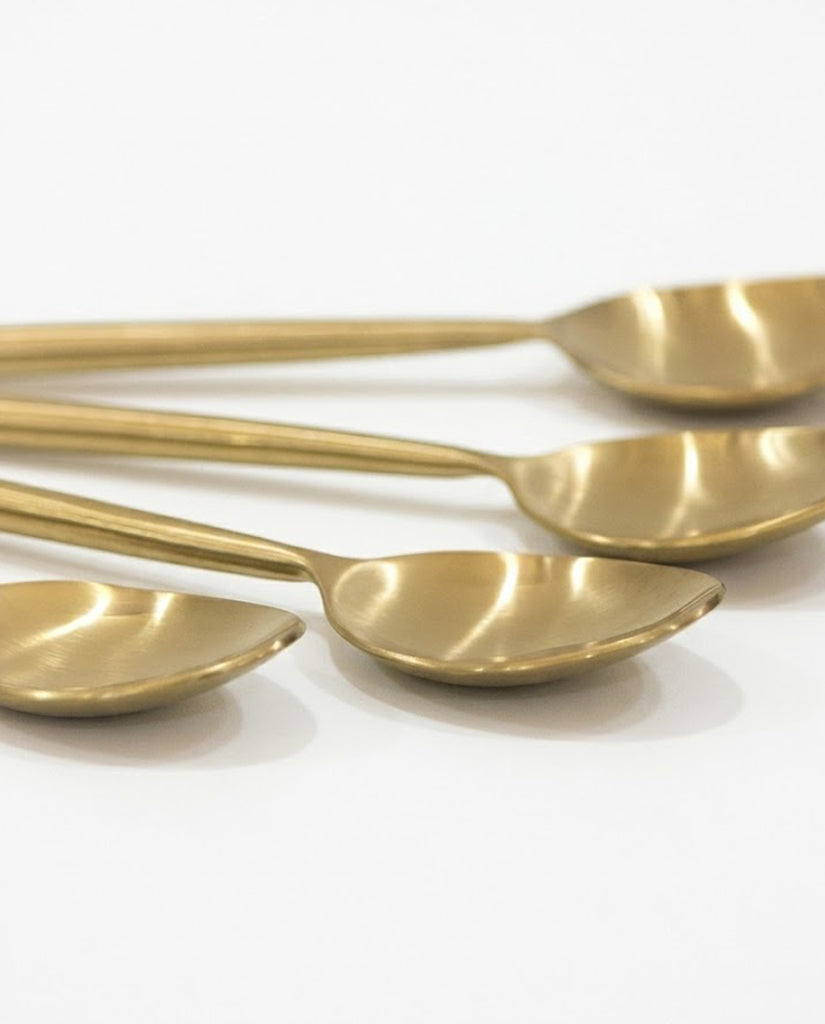 Stainless Steel Teaspoon with Round Handle Set of 4