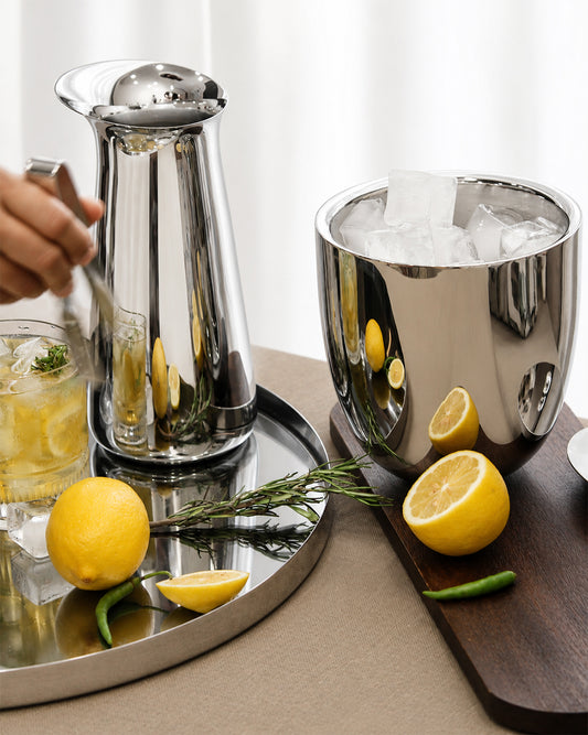 Double Walled Ice Bucket with Tongs