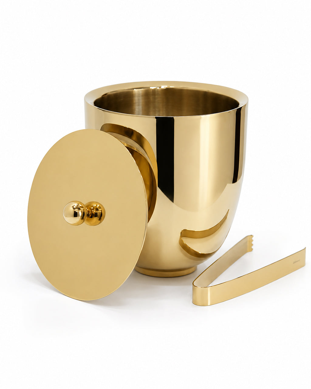 Double Walled Ice Bucket with Tongs