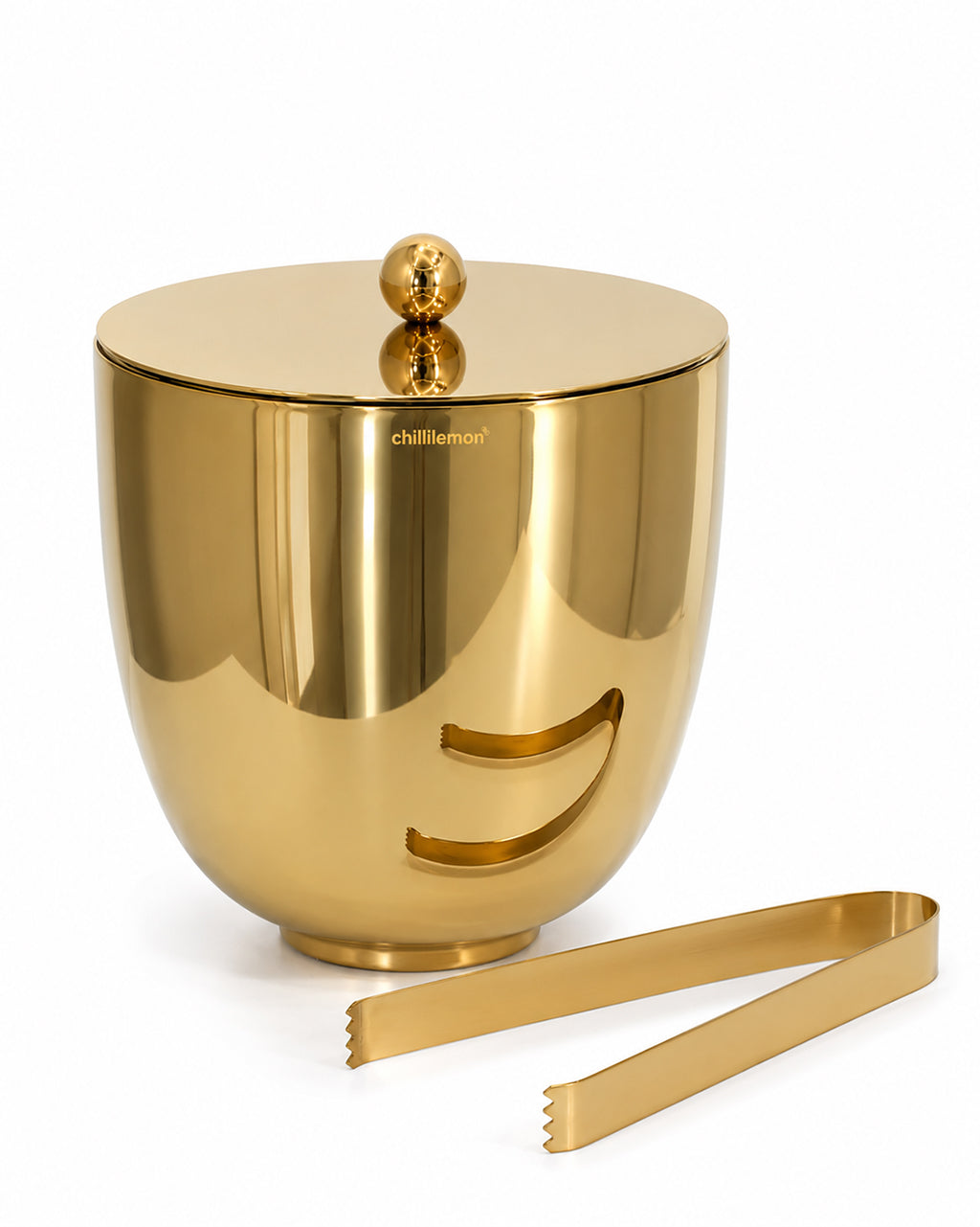 Double Walled Ice Bucket with Tongs
