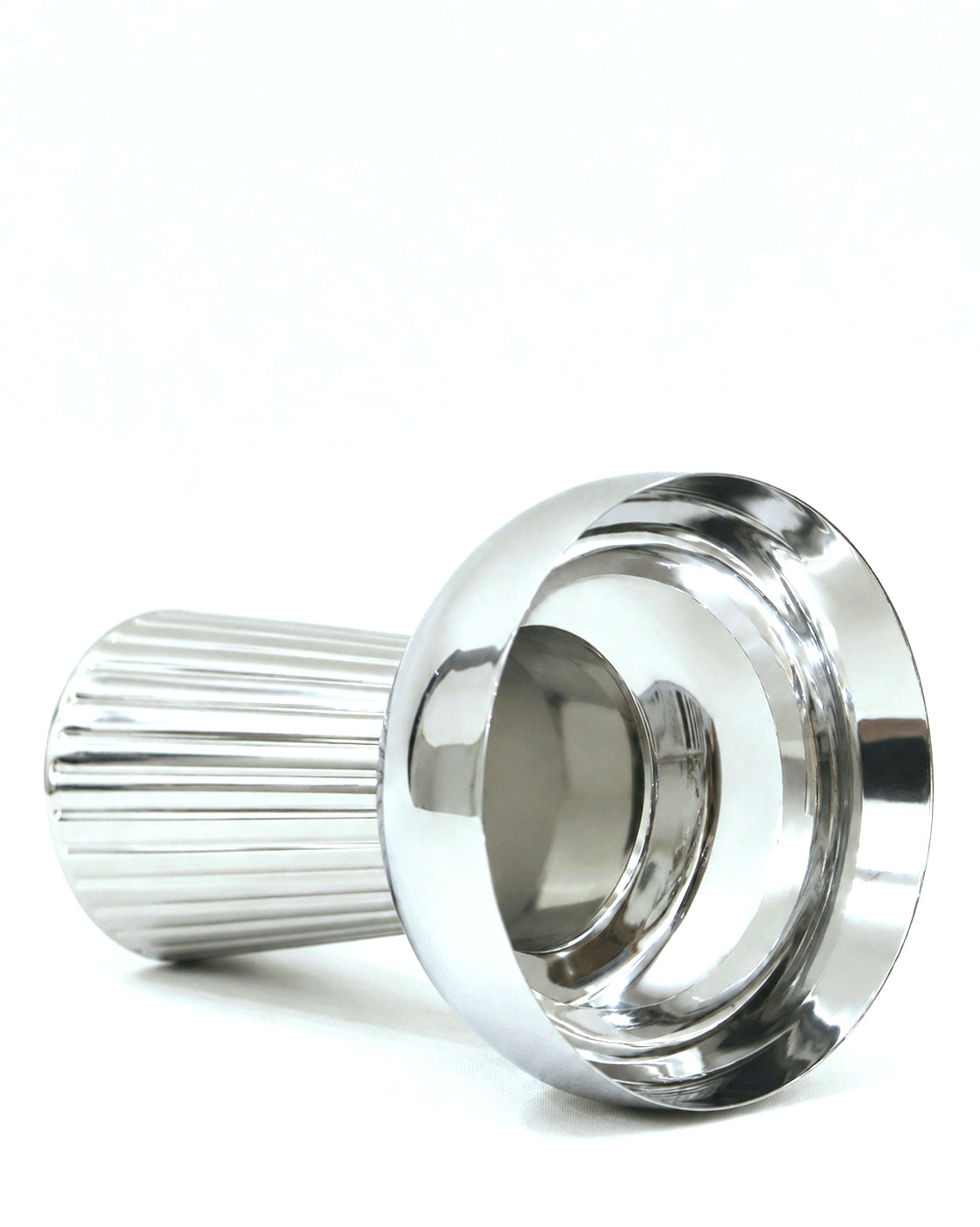 Footed Bowl Ribbed Tall