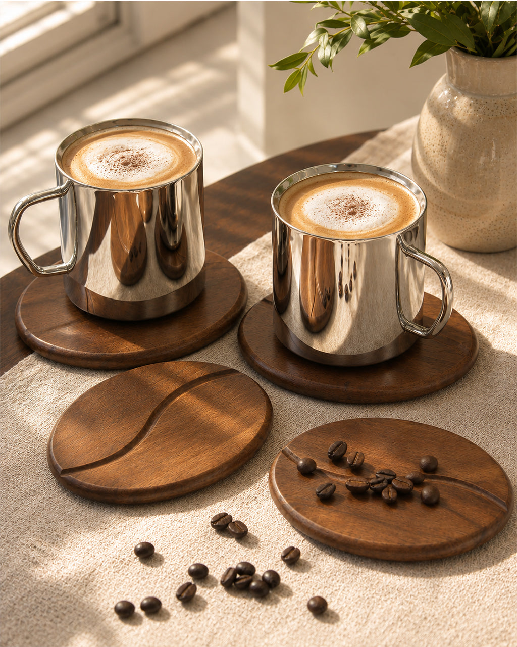 Coffee Bean Coaster Set of 4