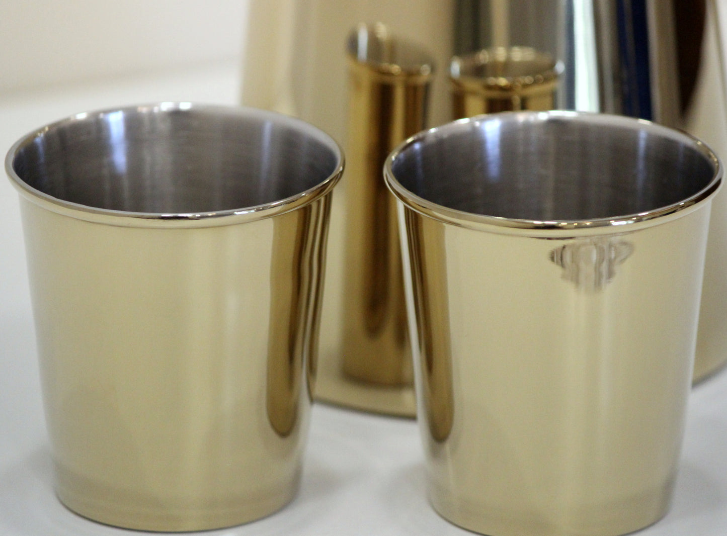 Stainless Steel Carafe with Tumblers