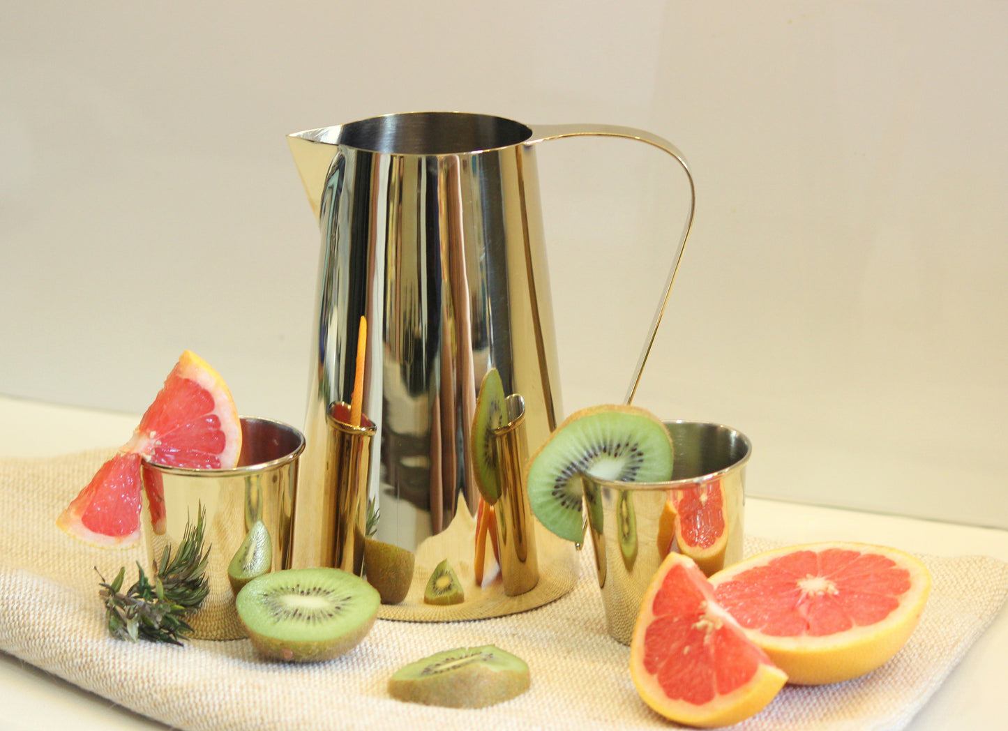 Stainless Steel Carafe with Tumblers