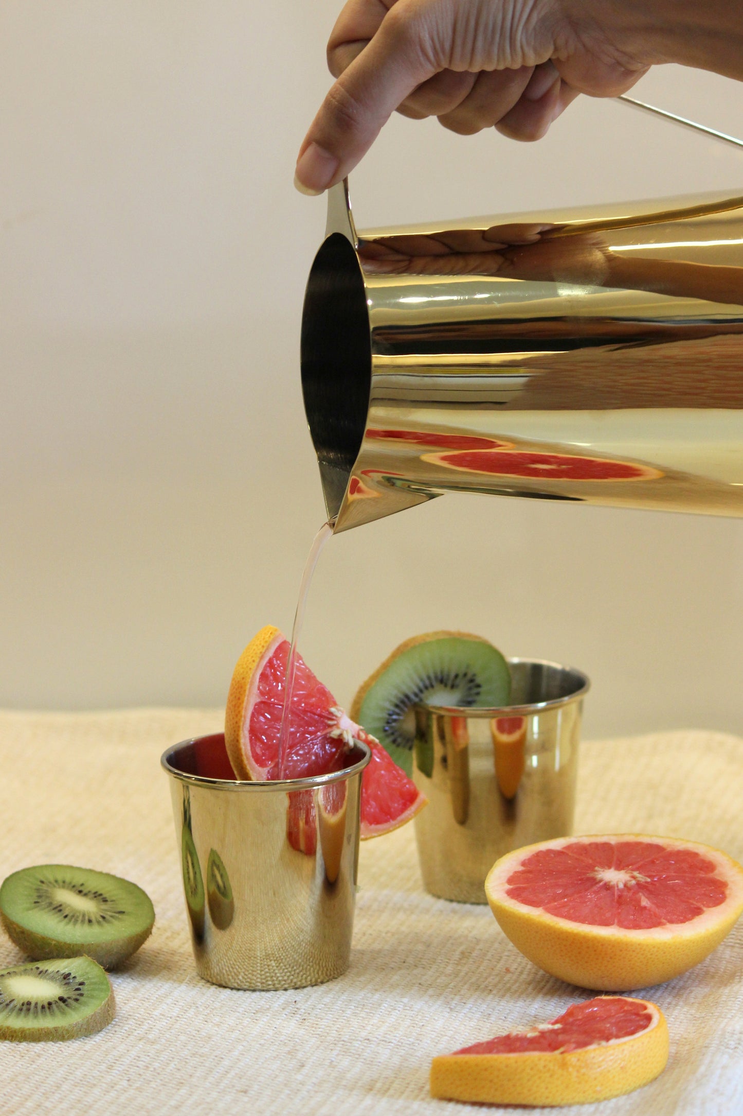 Stainless Steel Carafe with Tumblers