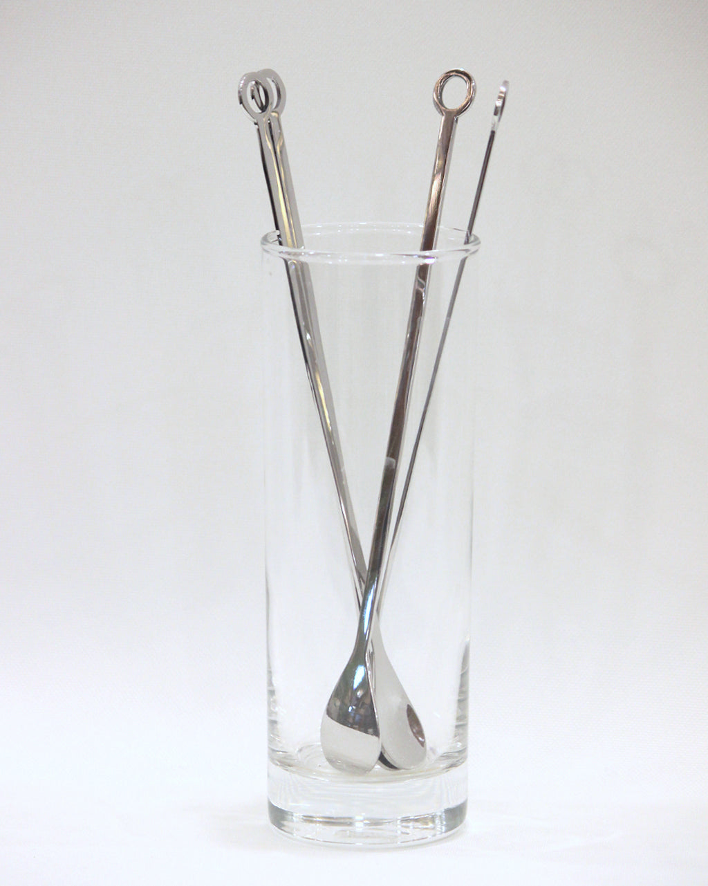 Flat Drink Stirrer With Spoon- Set of 4