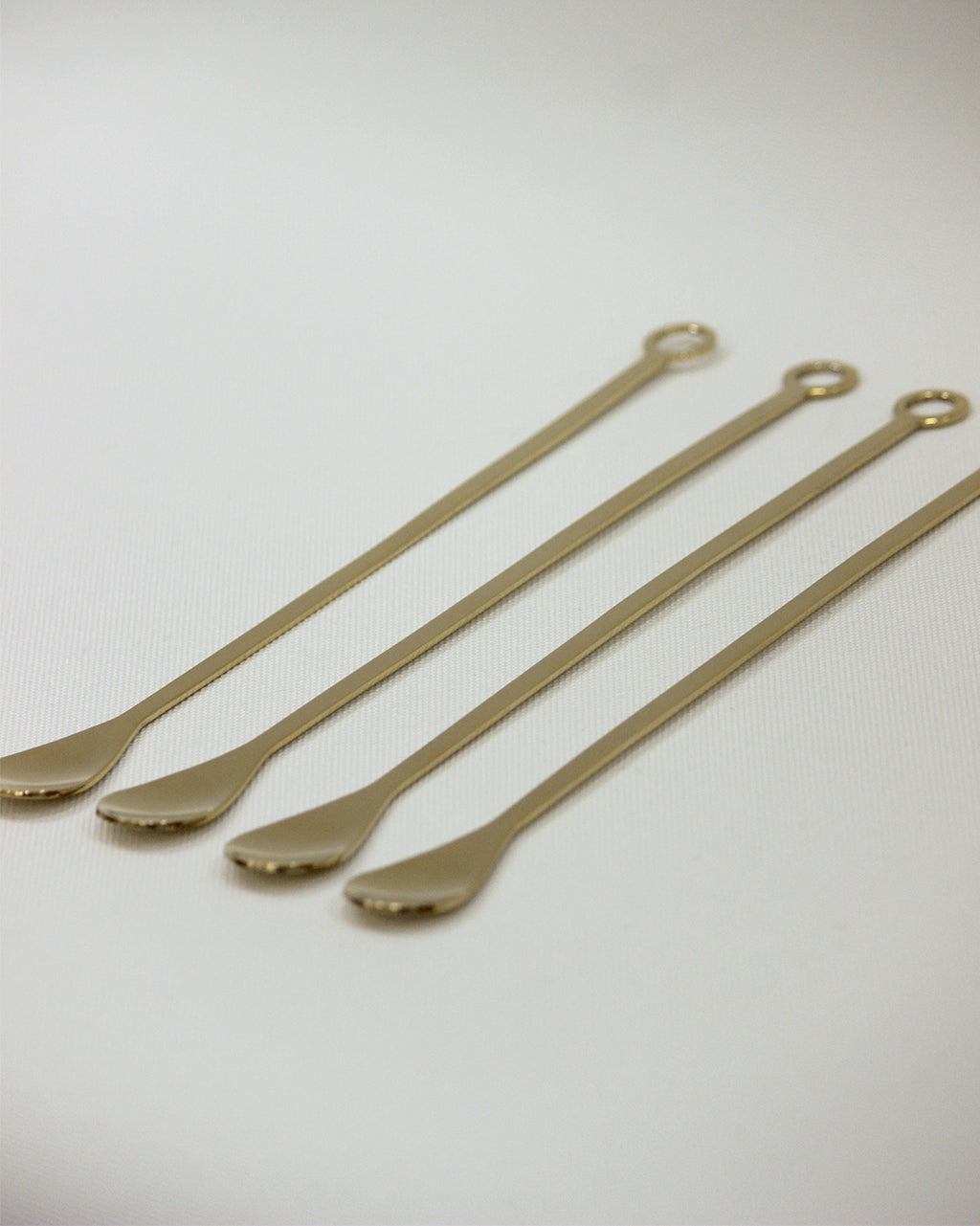 Flat Drink Stirrer With Spoon- Set of 4