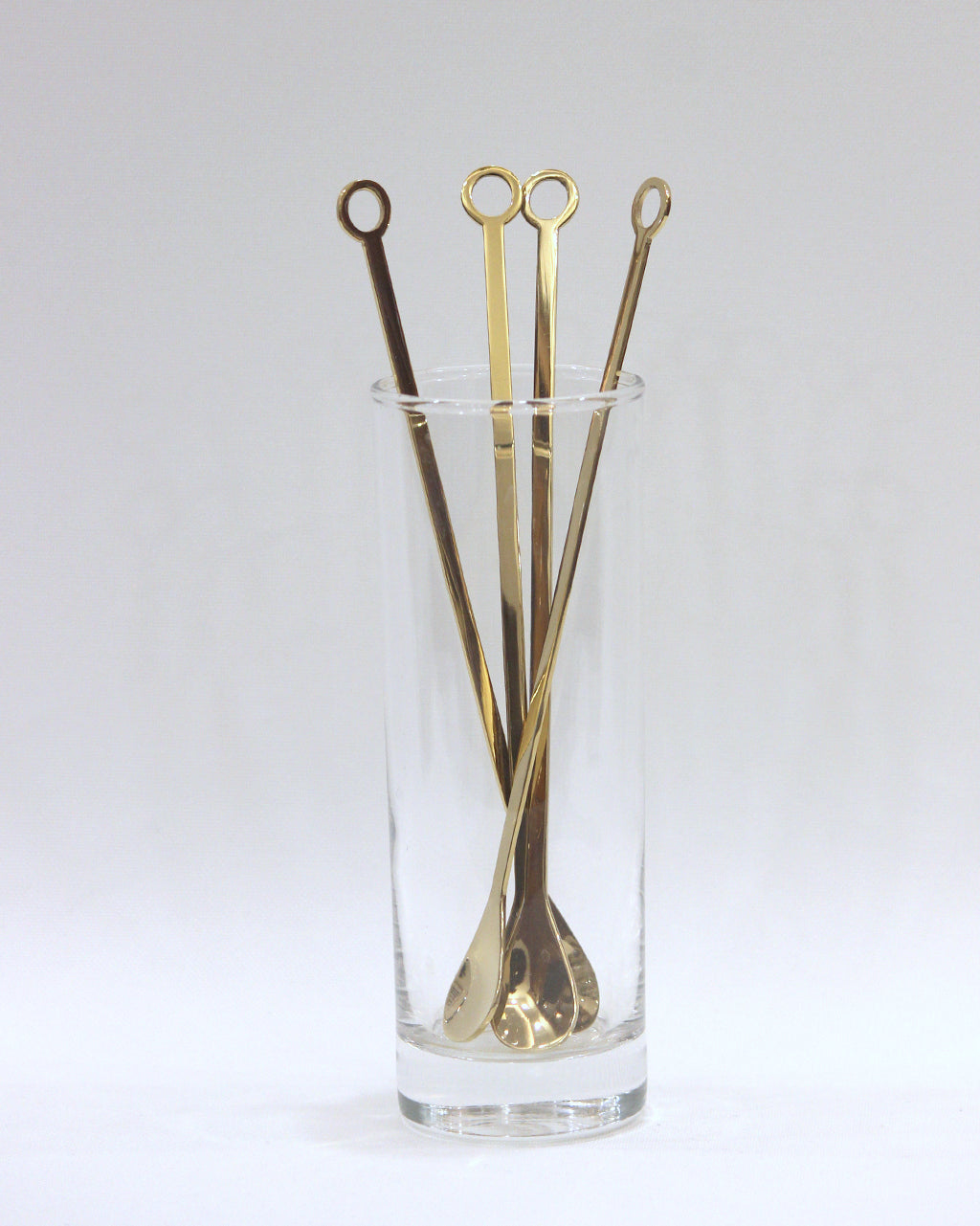 Flat Drink Stirrer With Spoon- Set of 4
