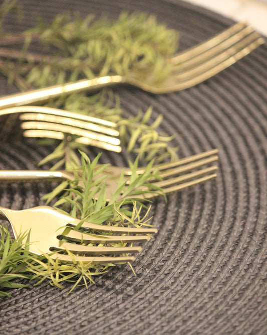 Gold decorative fork set of 4 