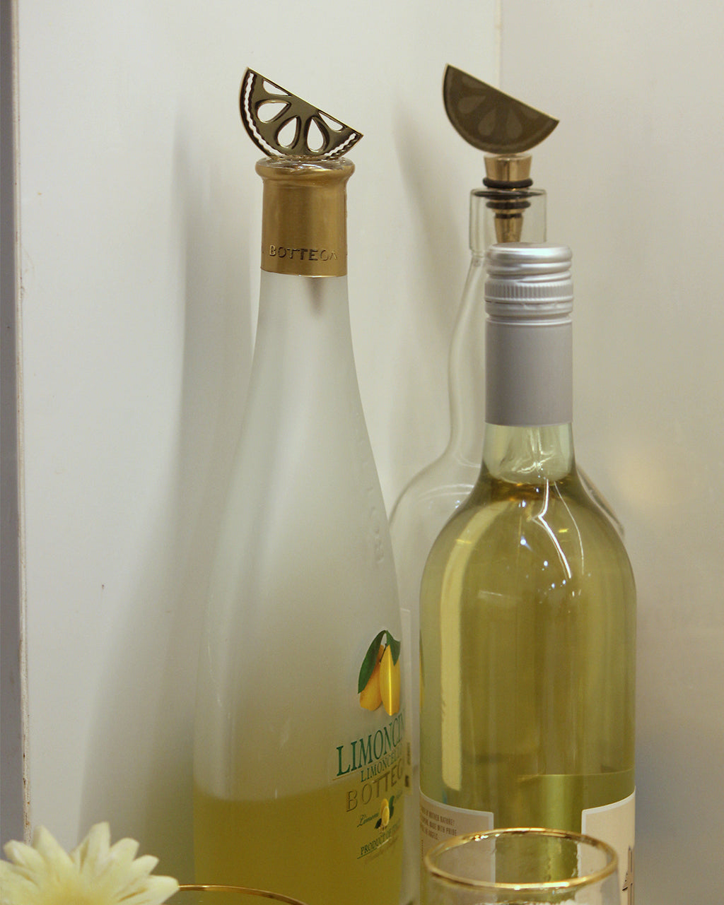 Lemon Bottle Stopper Set of 2