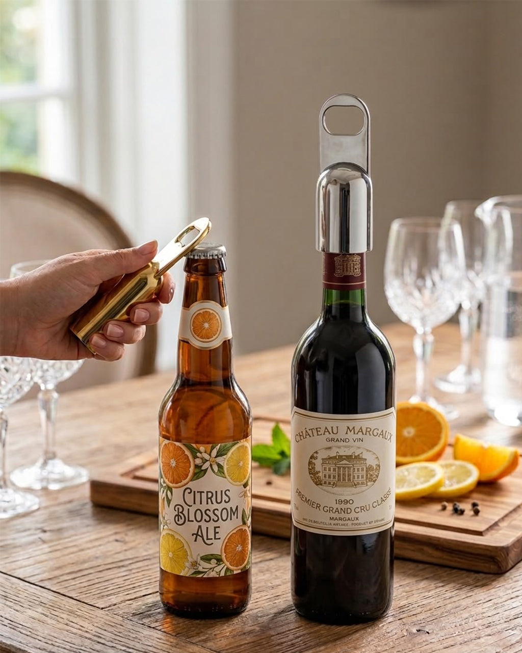 Bottle Opener & Stopper ( 2 in 1 )