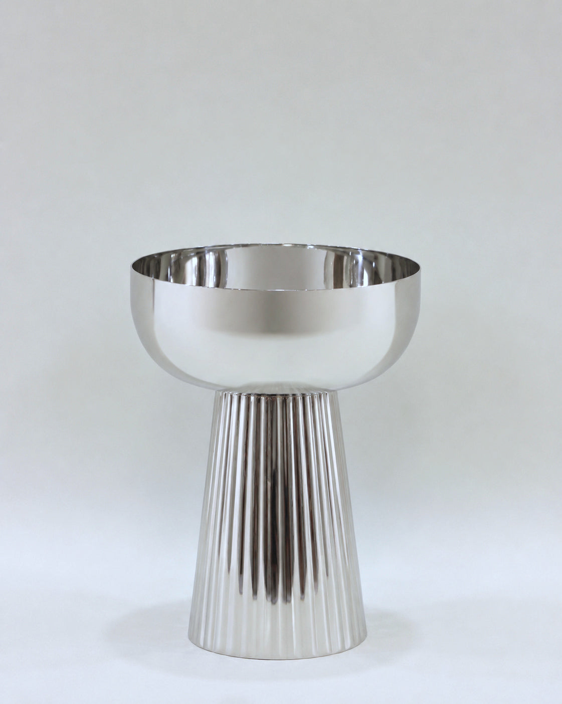 Footed Bowl Ribbed Tall